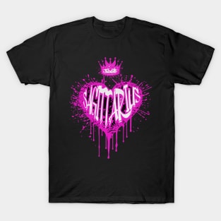 Sagittarius Graffiti Airbrush Heart Zodiac Sign Birthday T-Shirt